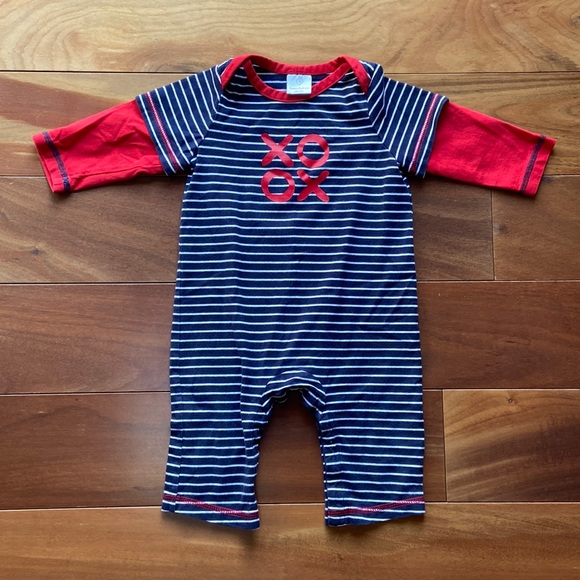 Hanna Andersson Striped Romper Unisex 6-12m (70cm) - Picture 1 of 10